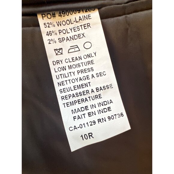 Michael Kors Boys Black Wool-Blend Blazer Jacket 10R - Picture 4 of 5